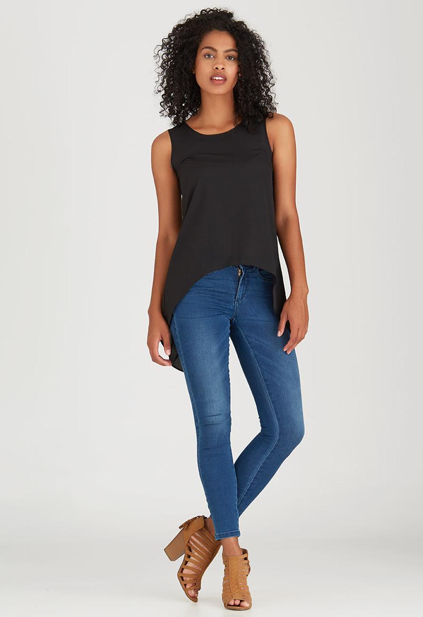 edit - Cami with Back Lace Detail Black