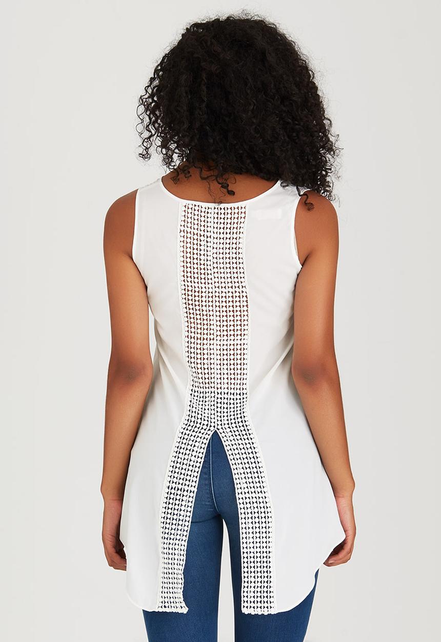 edit - Cami with Back Lace Detail Milk