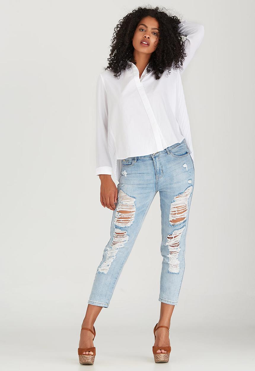 STYLE REPUBLIC - Pleated Back Shirt White