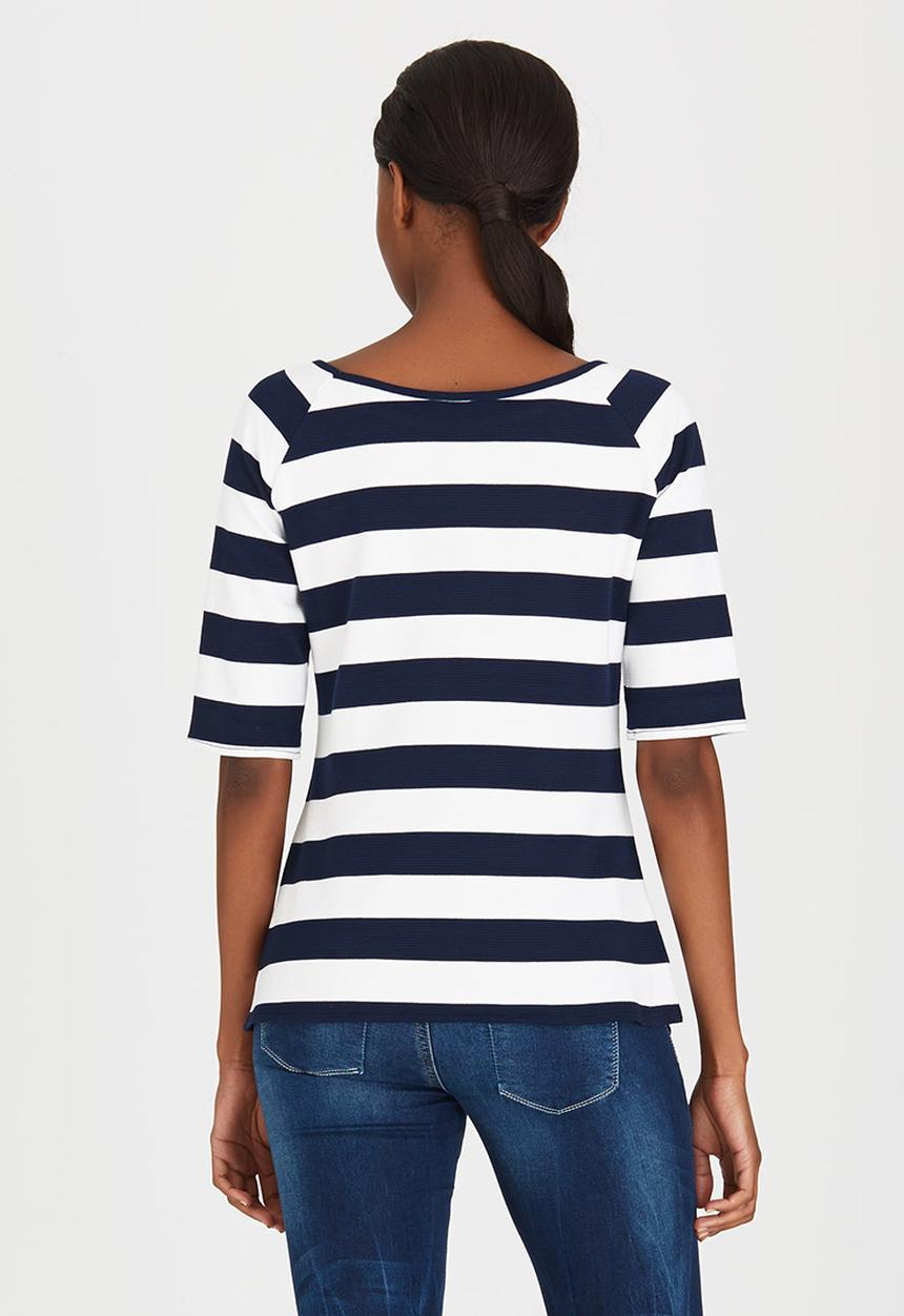 G Couture - Stripe Boatneck Blue and White