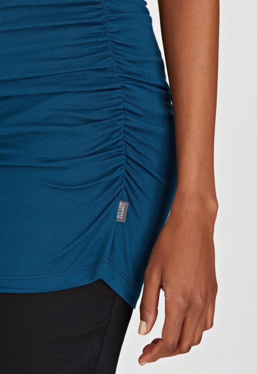 Cherry Melon - Side Gauge Tank Top Blue