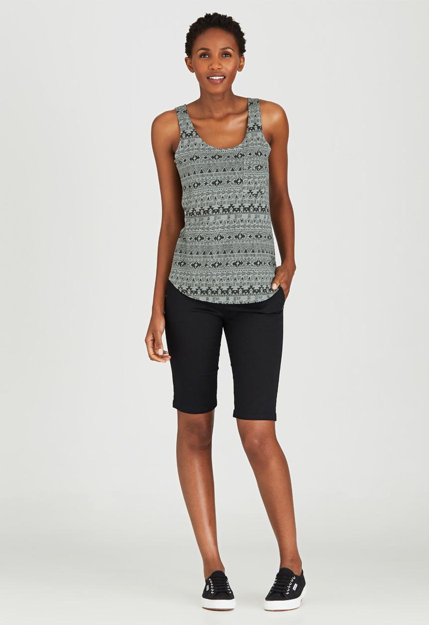 JEEP - Aztec Printed Vest Dark Green