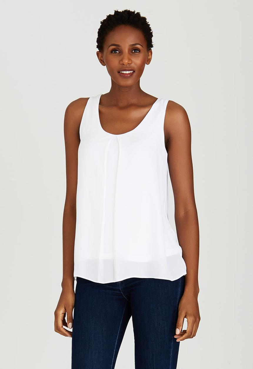 edit - Woven Knit Combo Cami Milk