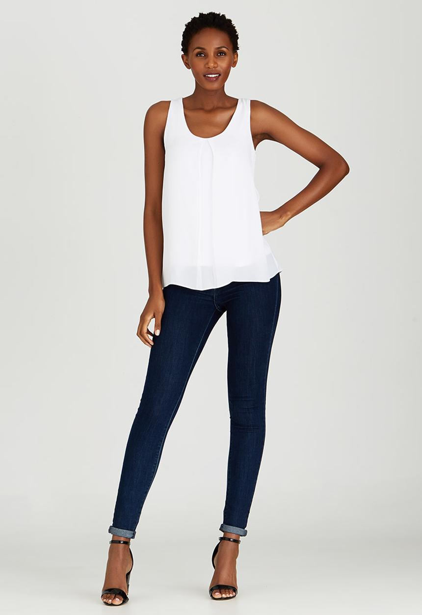 edit - Woven Knit Combo Cami Milk