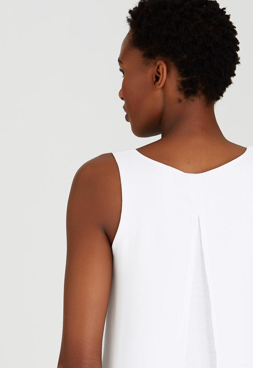 edit - Woven Knit Combo Cami Milk