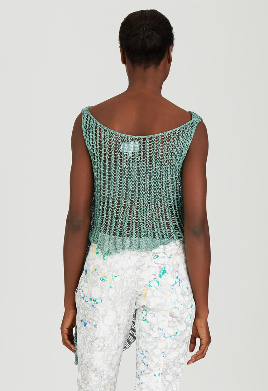 Judith Atelier - Draped Knitted Top Mid Green