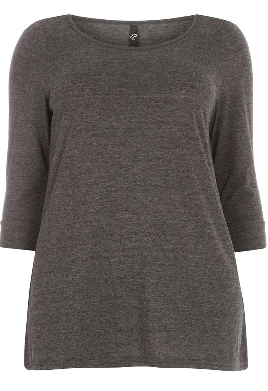 EVANS - 3/4 Sleeve T-shirt Dark Grey