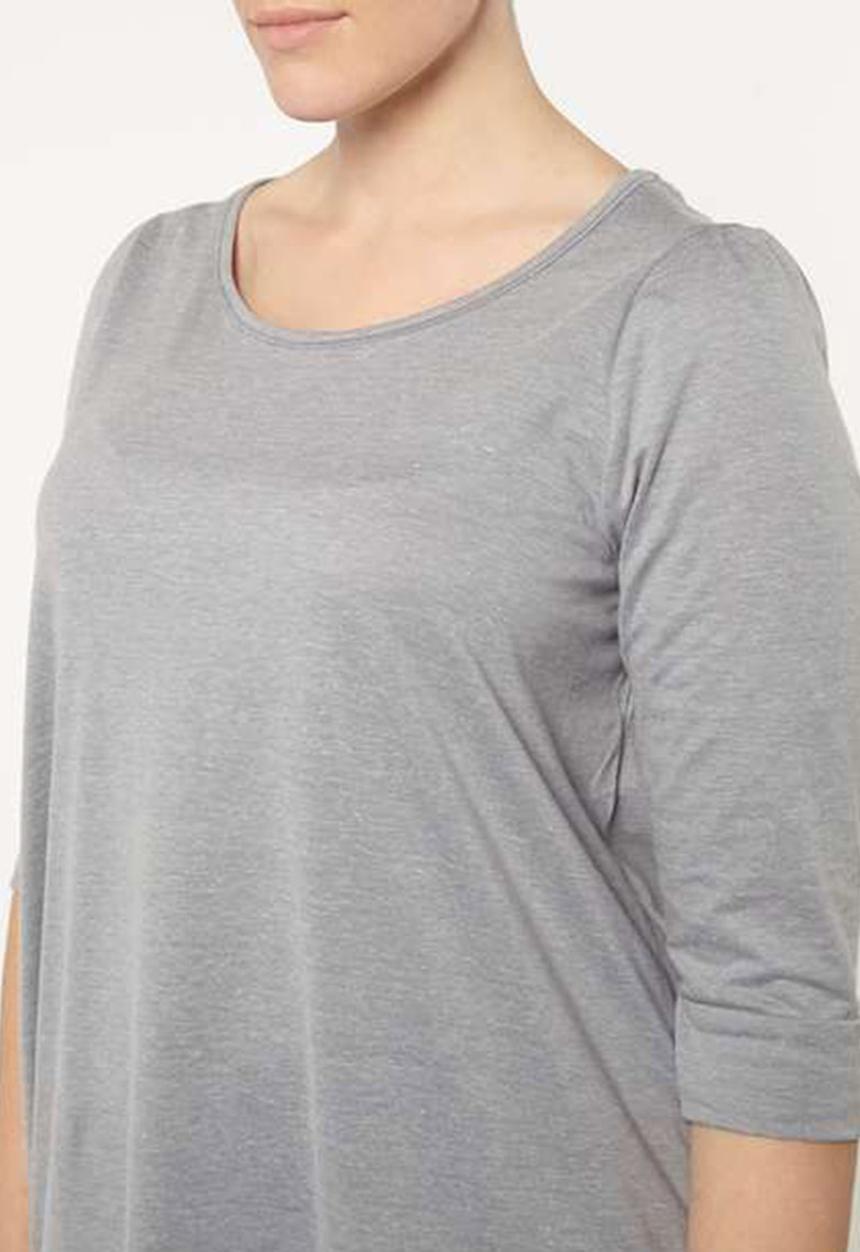 EVANS - 3/4 Sleeve T-shirt Pale Grey