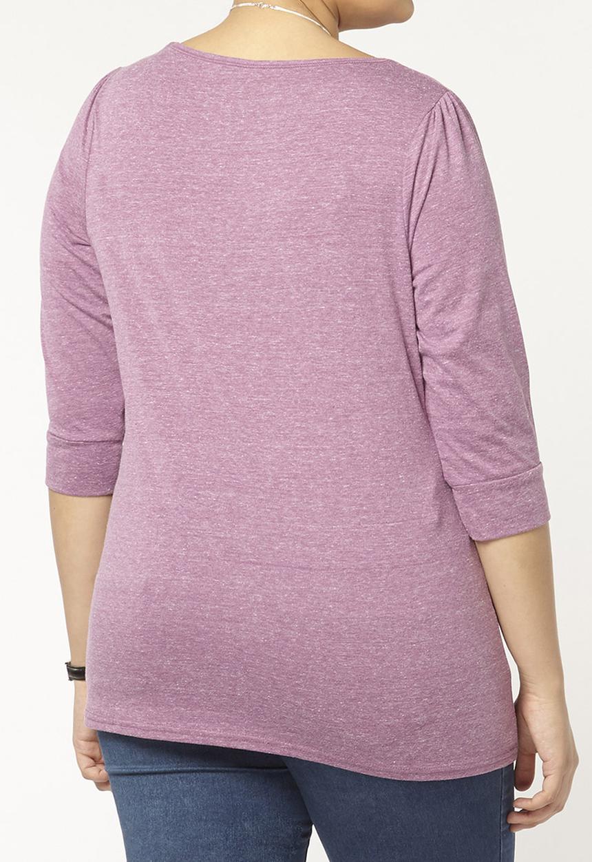 EVANS - 3/4 Sleeve T-shirt Pale Purple