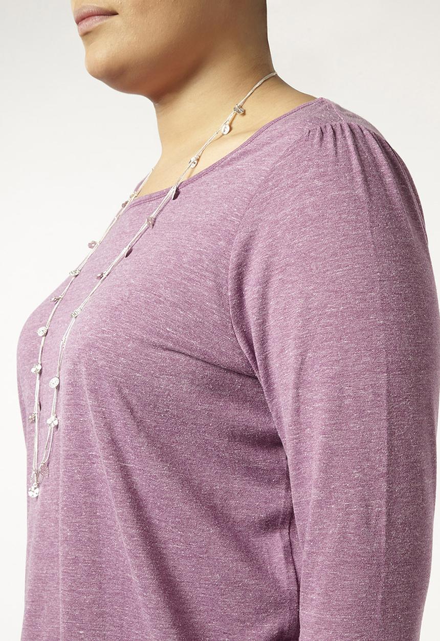 EVANS - 3/4 Sleeve T-shirt Pale Purple