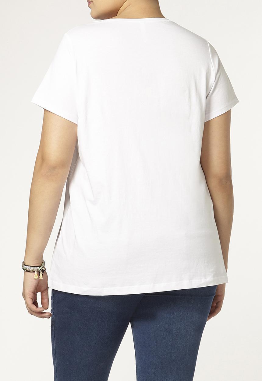 EVANS - Essential V-neck T-shirt White