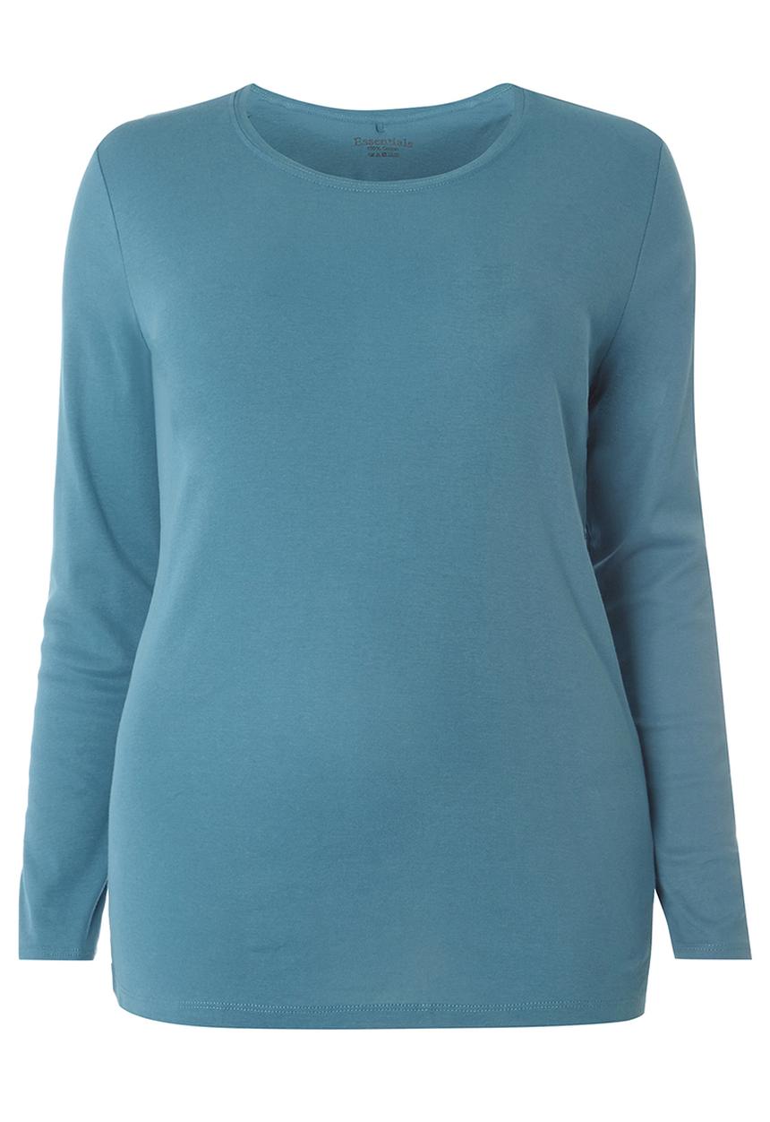 EVANS - Basic Long Sleeve Tee Aqua