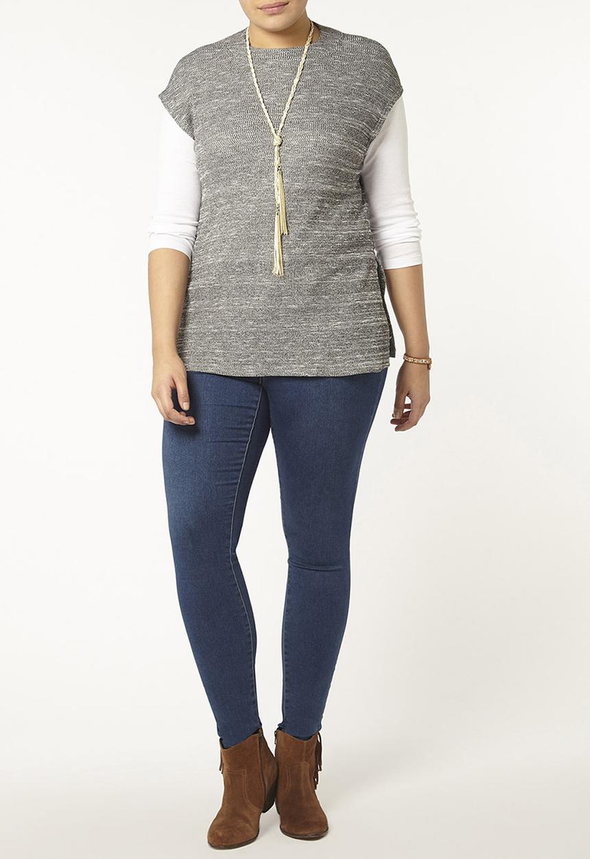 EVANS - Ribbed Turtle Neck Grey