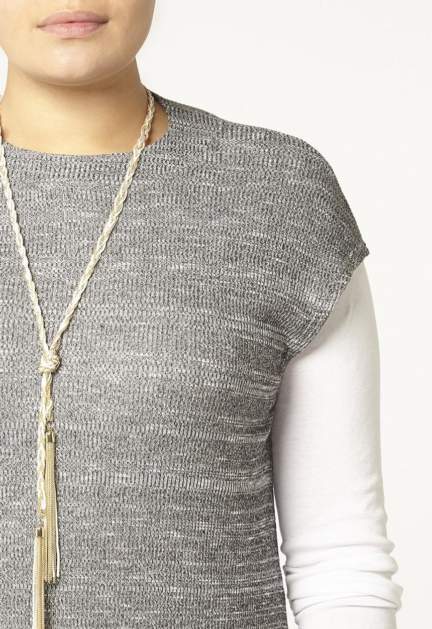 EVANS - Ribbed Turtle Neck Grey