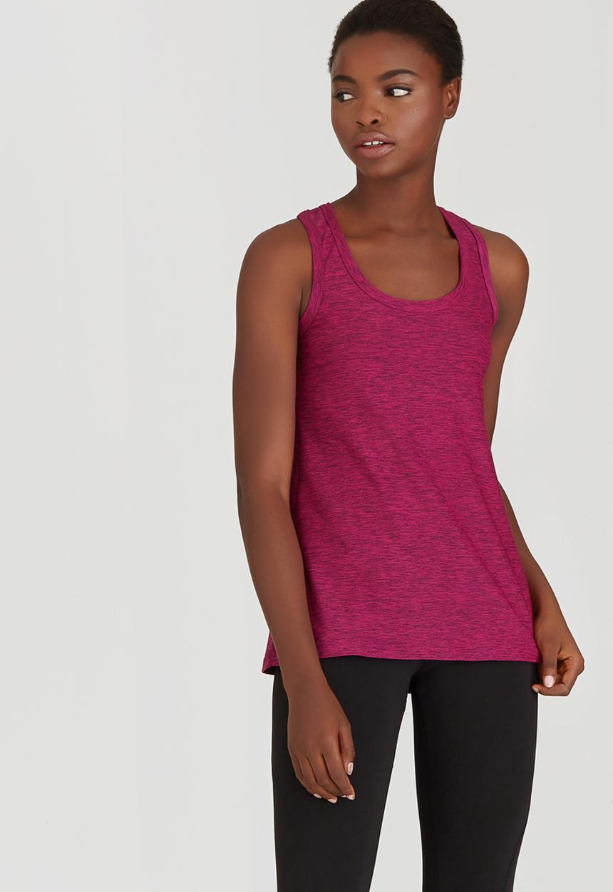 Lithe - Rouche Back Swing Vest Magenta