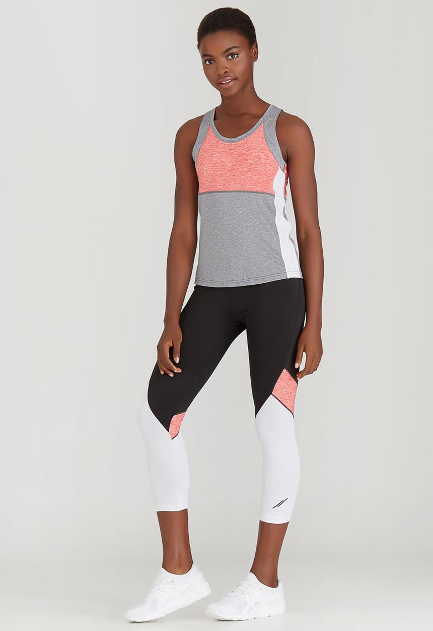 Lithe - Sporty Colourblock Vest Coral