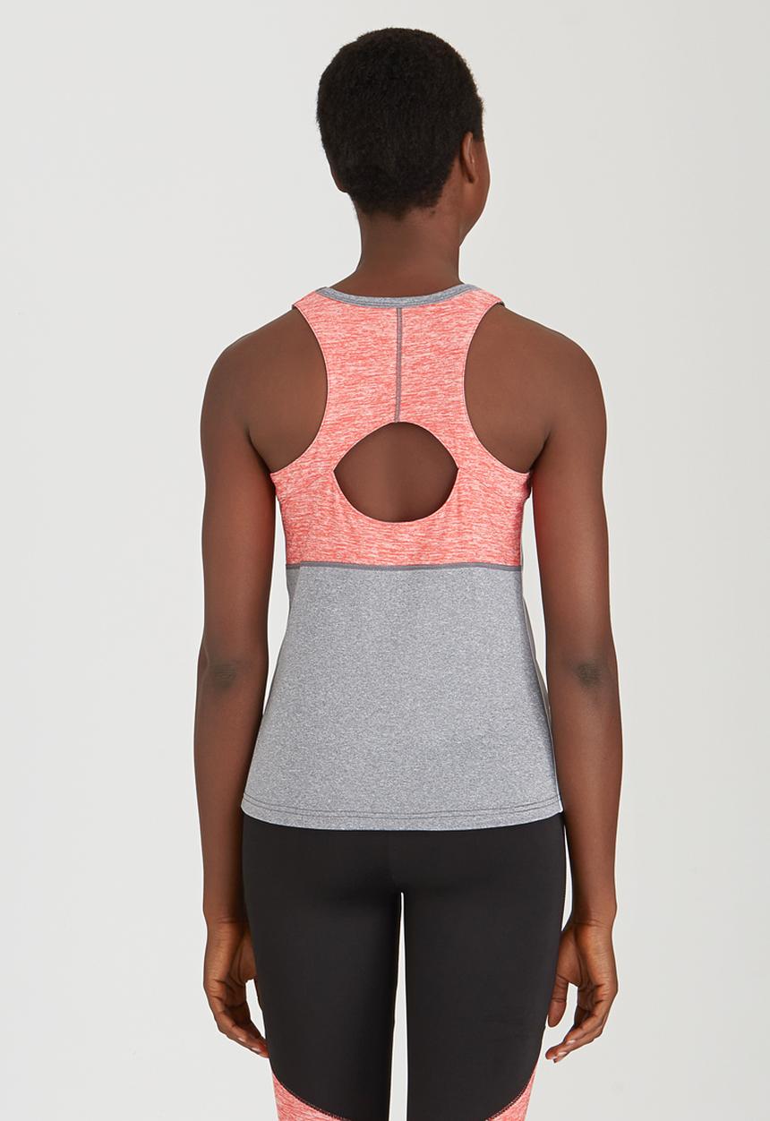 Lithe - Sporty Colourblock Vest Coral