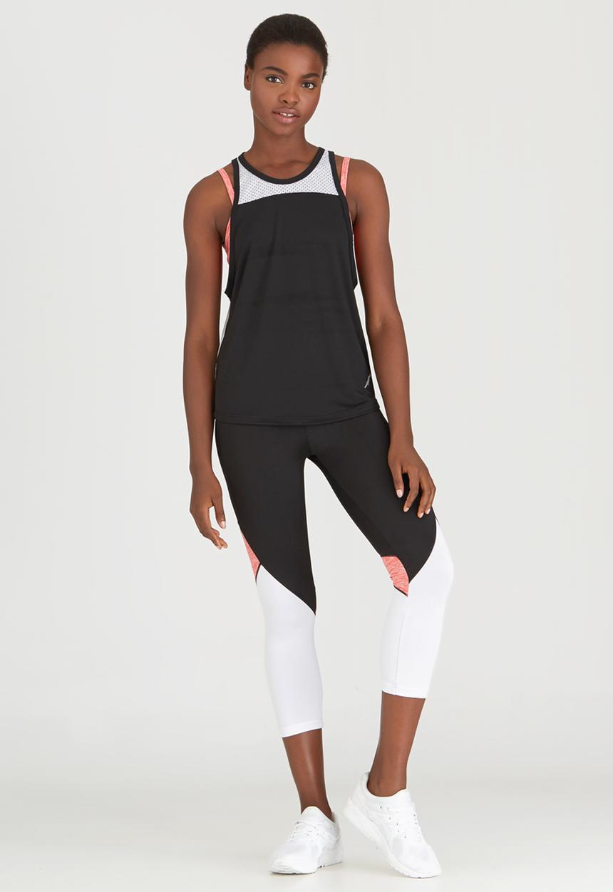 Lithe - Double Layer Vest with Bra Coral