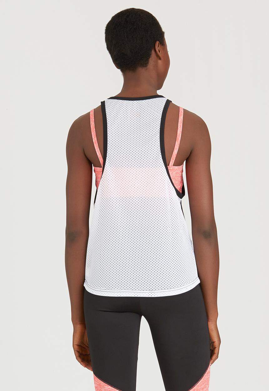 Lithe - Double Layer Vest with Bra Coral