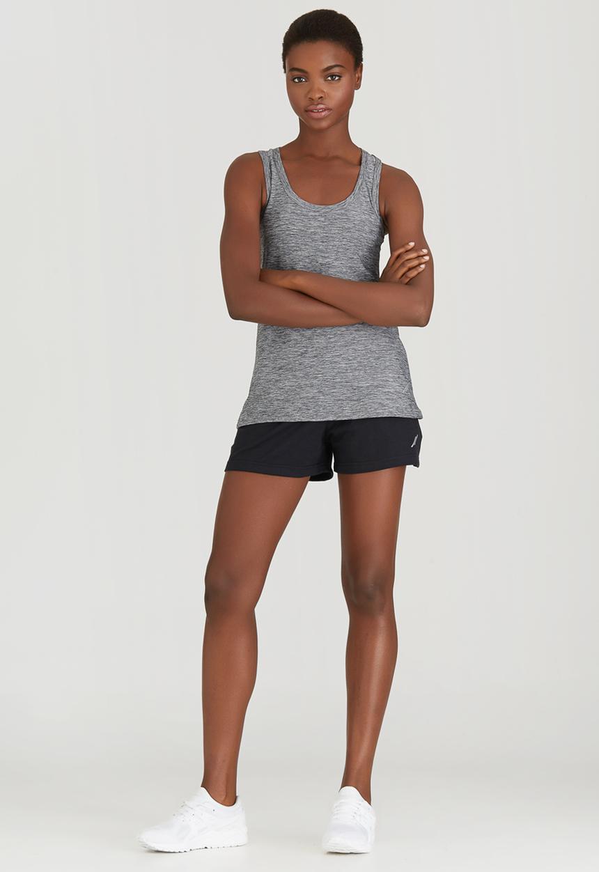 Lithe - Rouche Back Swing Vest Grey Melange