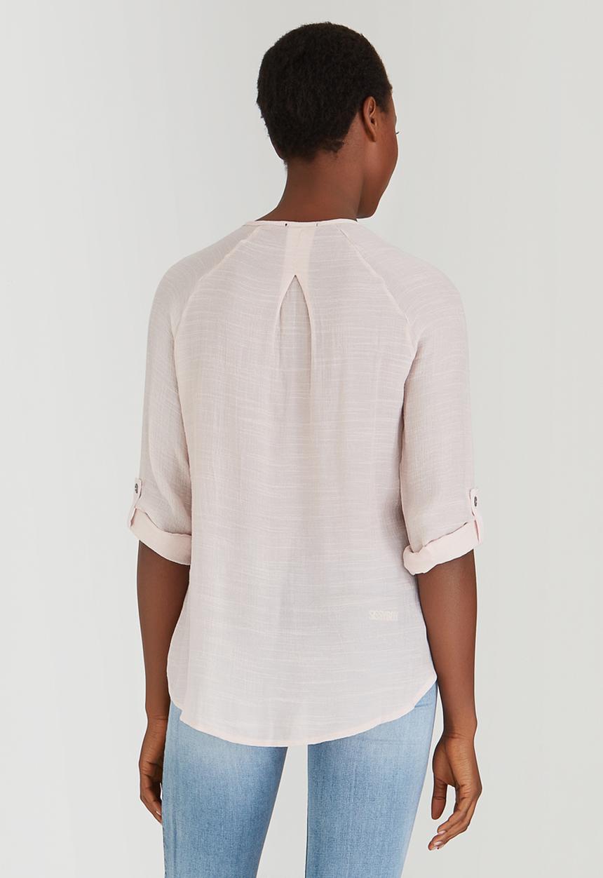 STYLE REPUBLIC - Cross Over Blouse Pale Pink