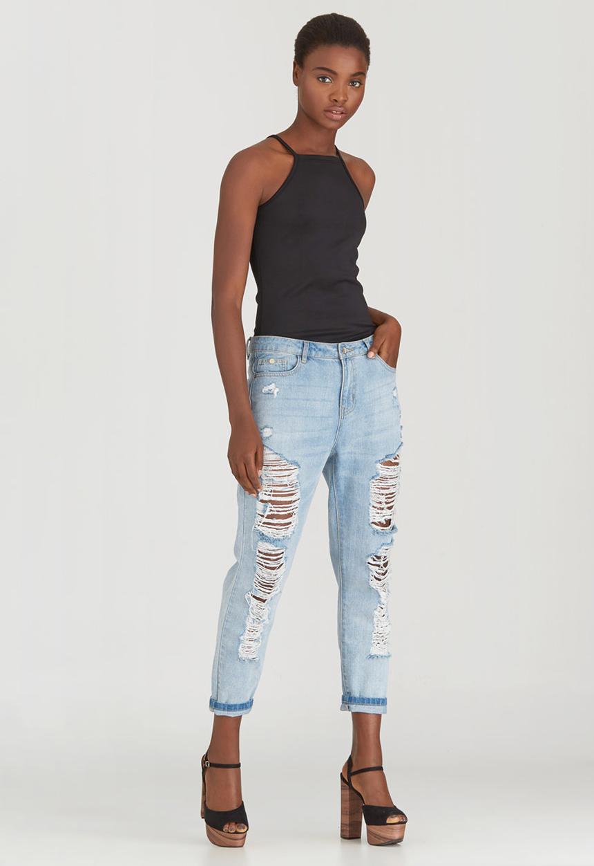 c(inch) - Square Neck Bodysuit Black