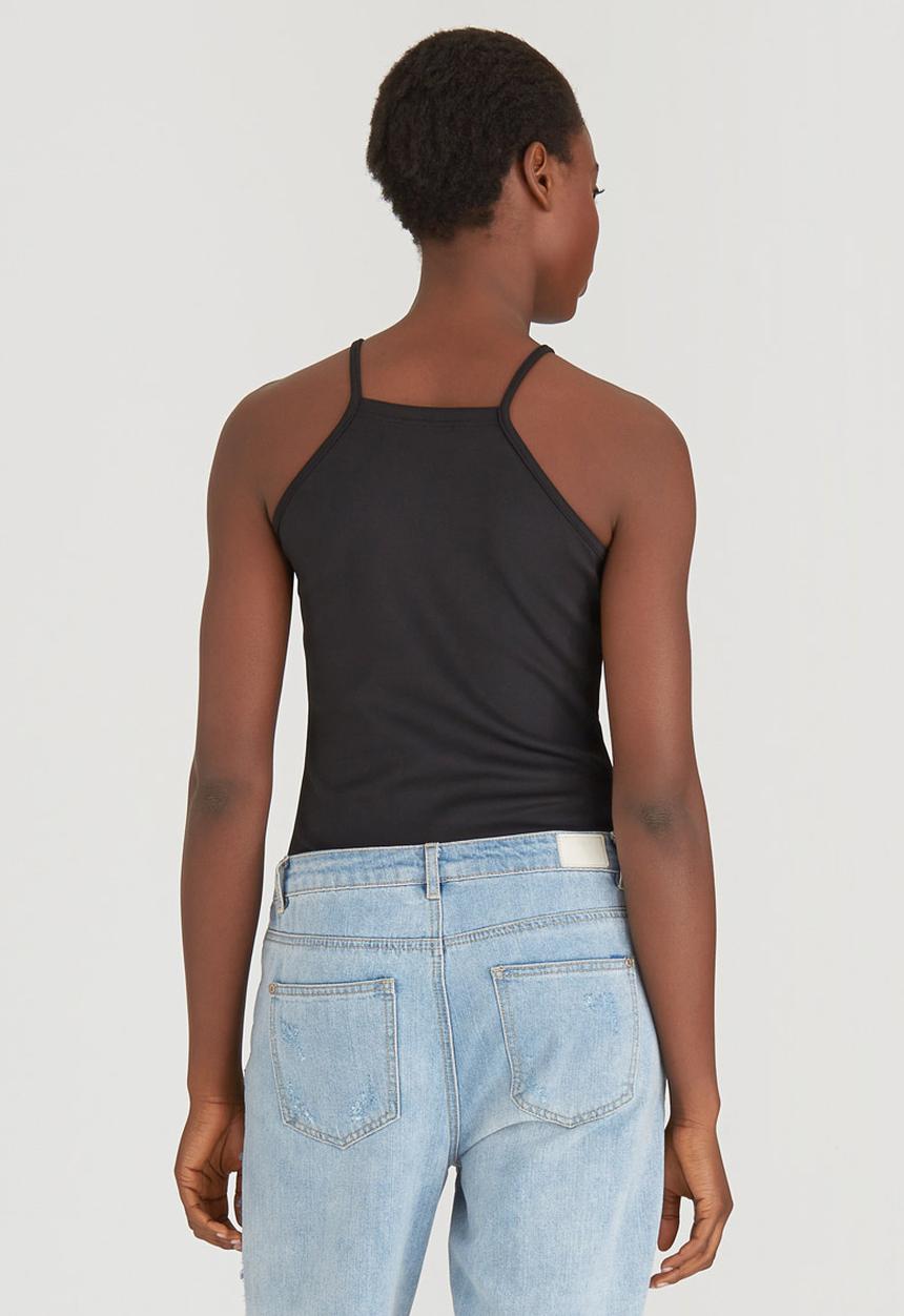 c(inch) - Square Neck Bodysuit Black