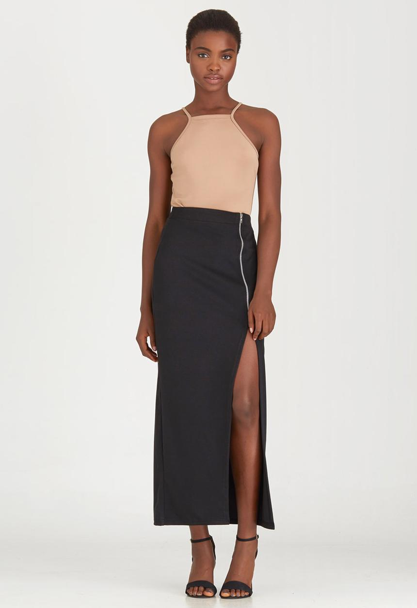 c(inch) - Square Neck Bodysuit Camel