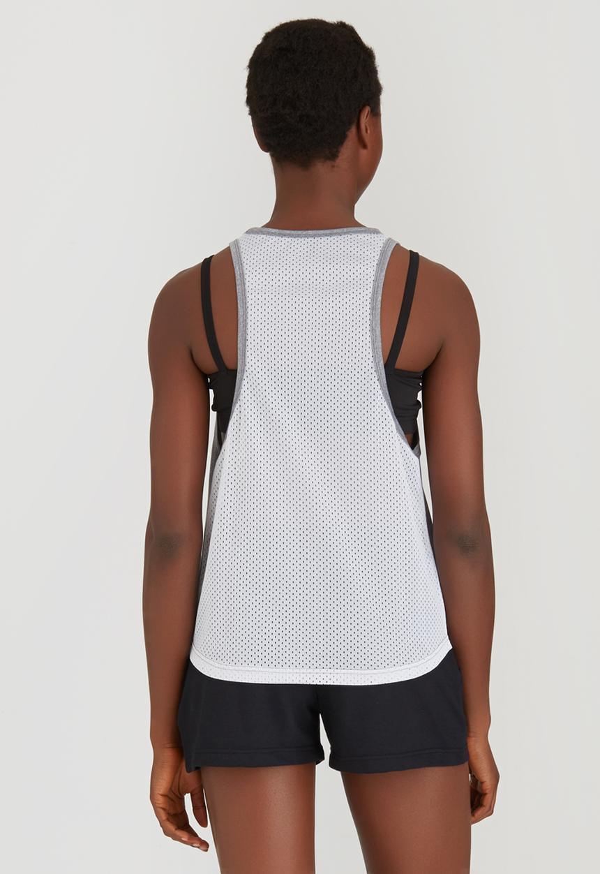 Lithe - Double Layer Vest with Bra Grey Melange