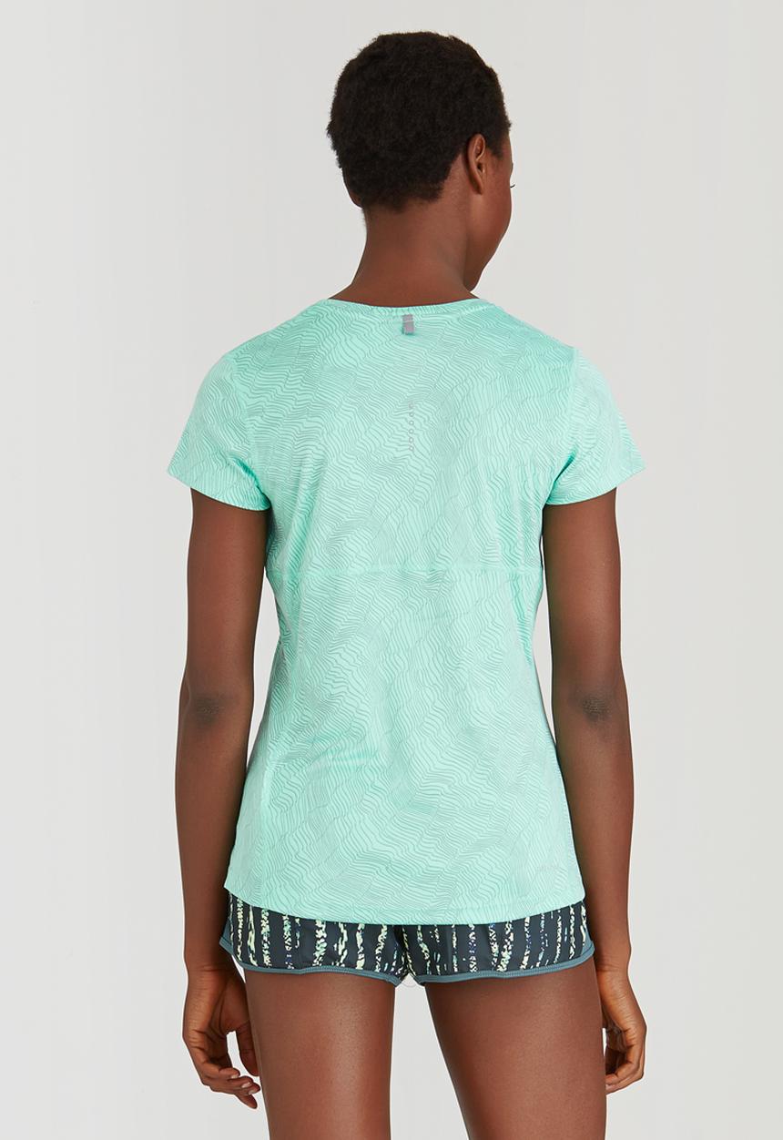 Nike - Nike Dry Miler Running Printed Crew Tee Mid Green