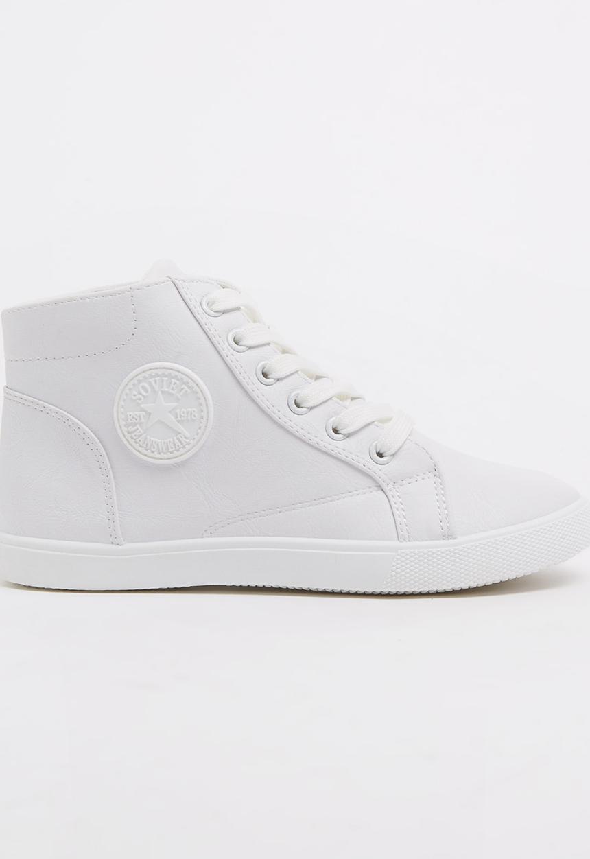 SOVIET - PU High Top Sneaker White