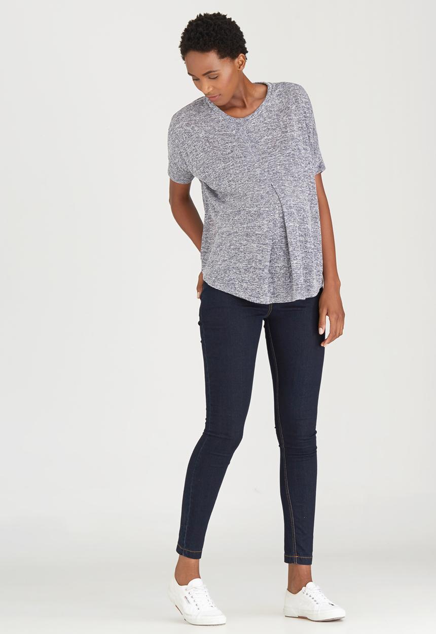 Cherry Melon - Inverted Pleat Batwing Navy