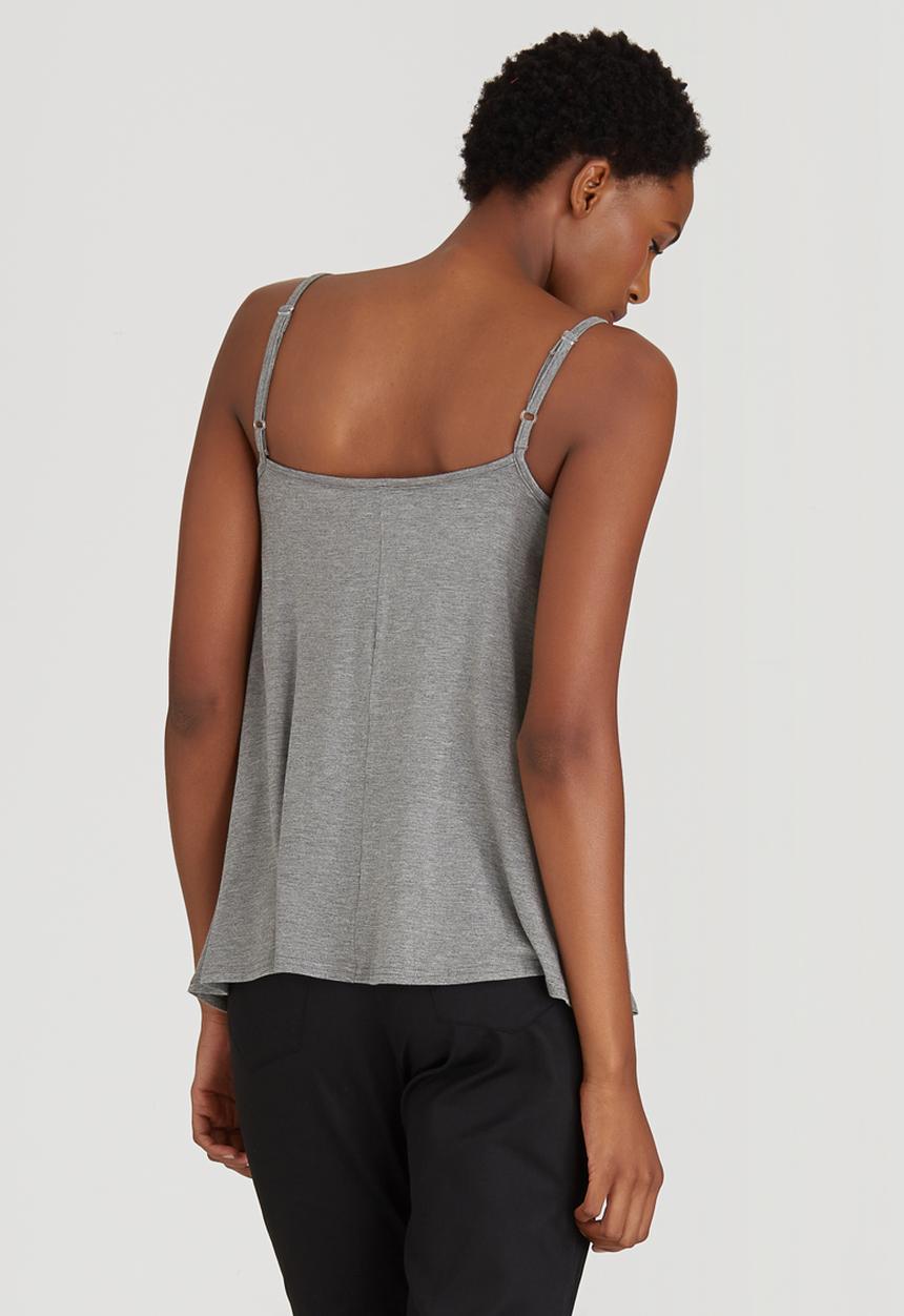 edit Maternity - Neckline Detail Cami Grey Melange