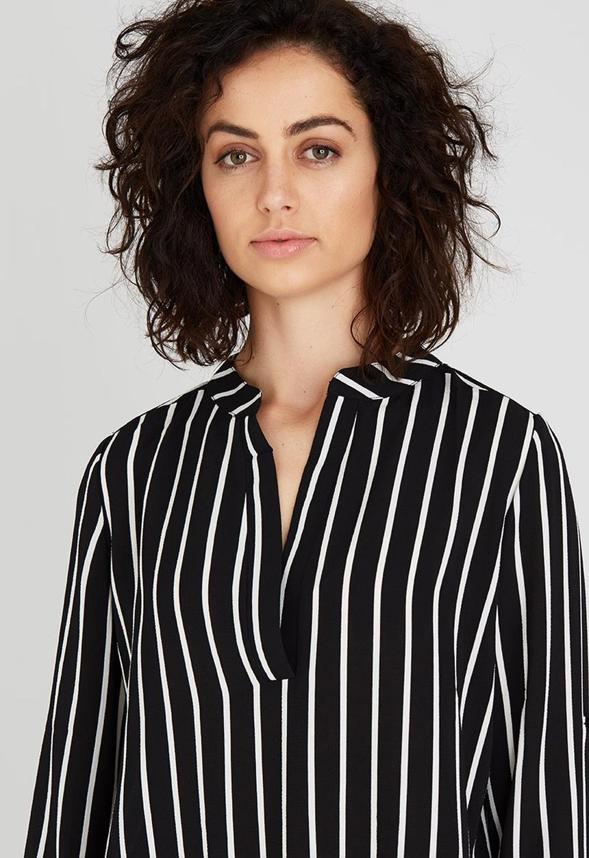 Revenge - Striped Blouse Black and White
