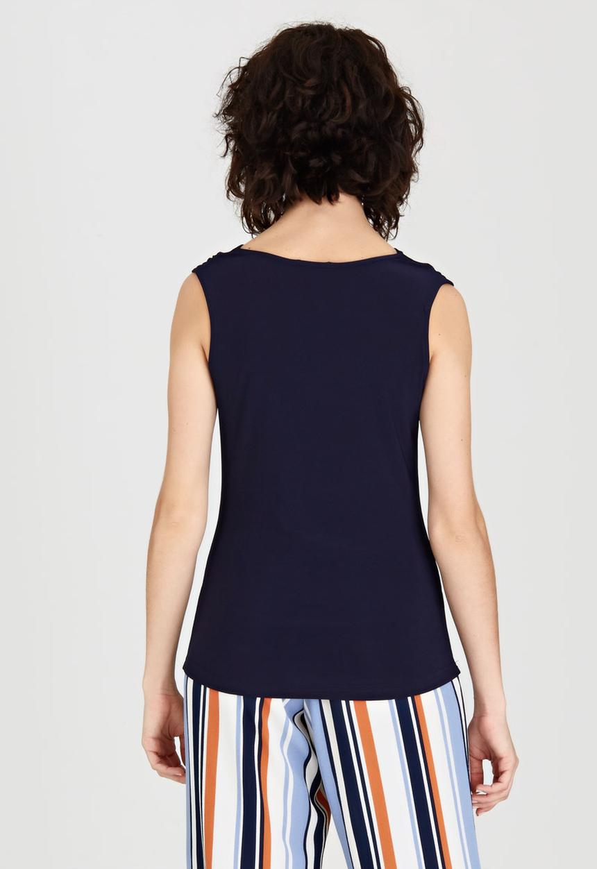edit - Sleeveless Cowl Neck Cami Navy