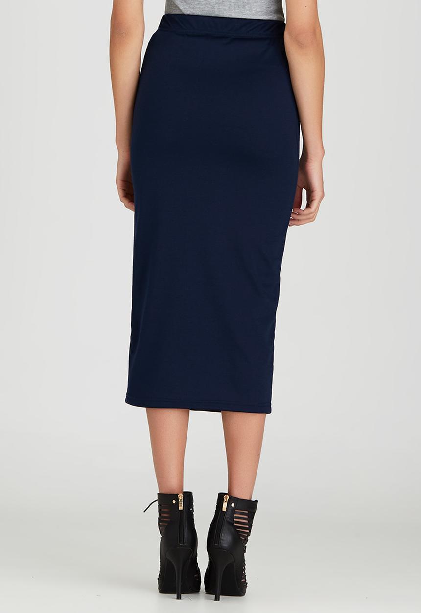 STYLE REPUBLIC - Bodycon Midi Skirt Navy