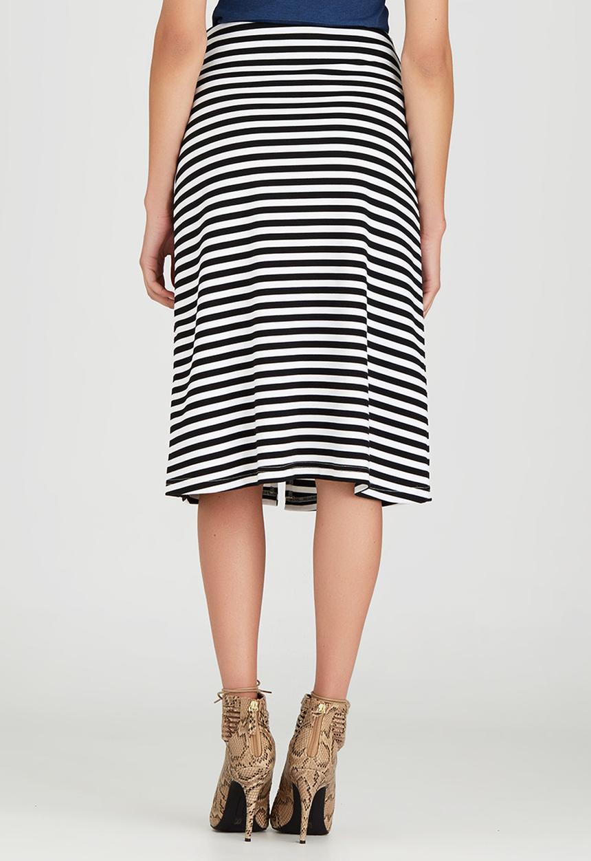STYLE REPUBLIC - A-line Midi Skirt Black and White