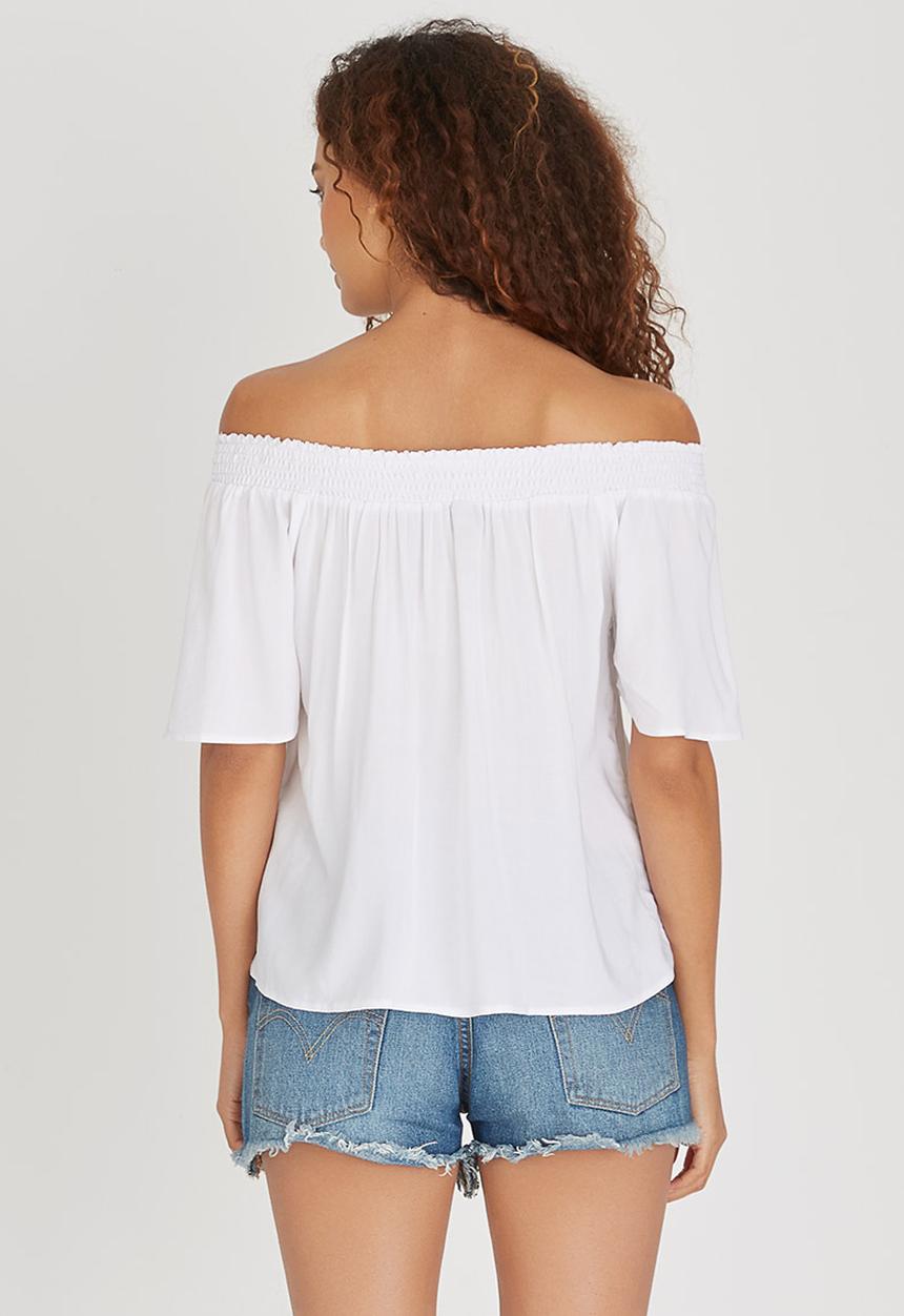 c(inch) - Bardot Blouse White