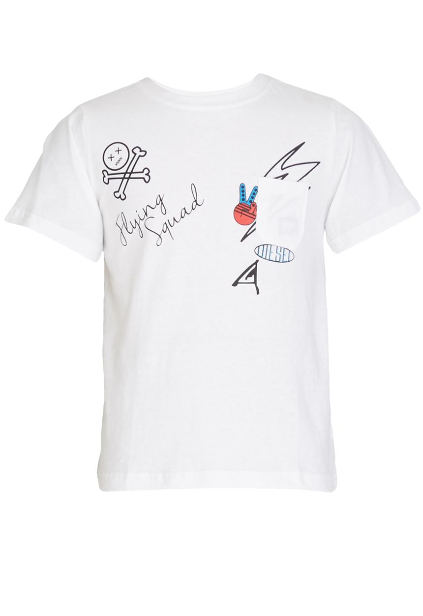 Rebel Republic - Slim Fit Printed T-shirt White