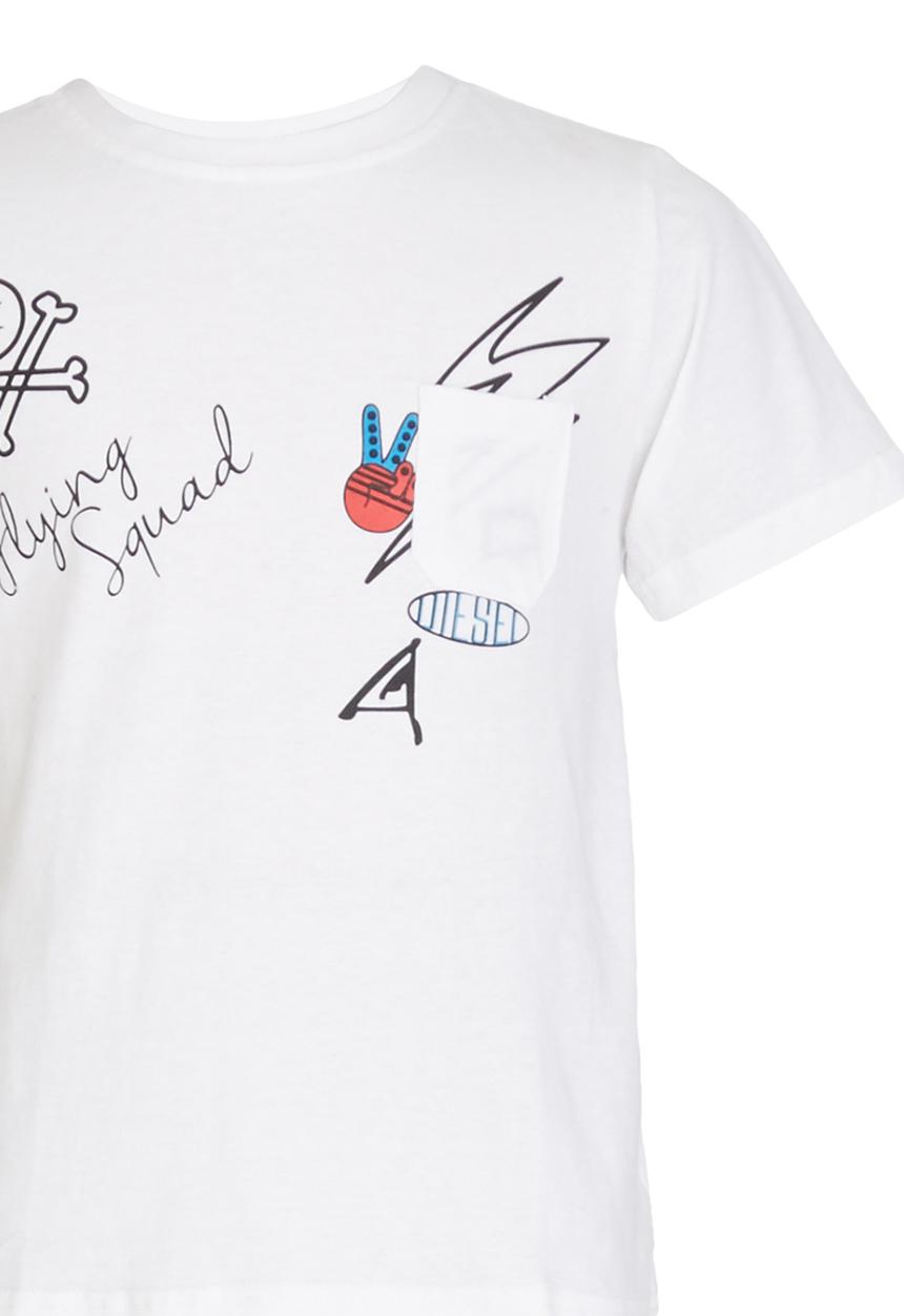 Rebel Republic - Slim Fit Printed T-shirt White