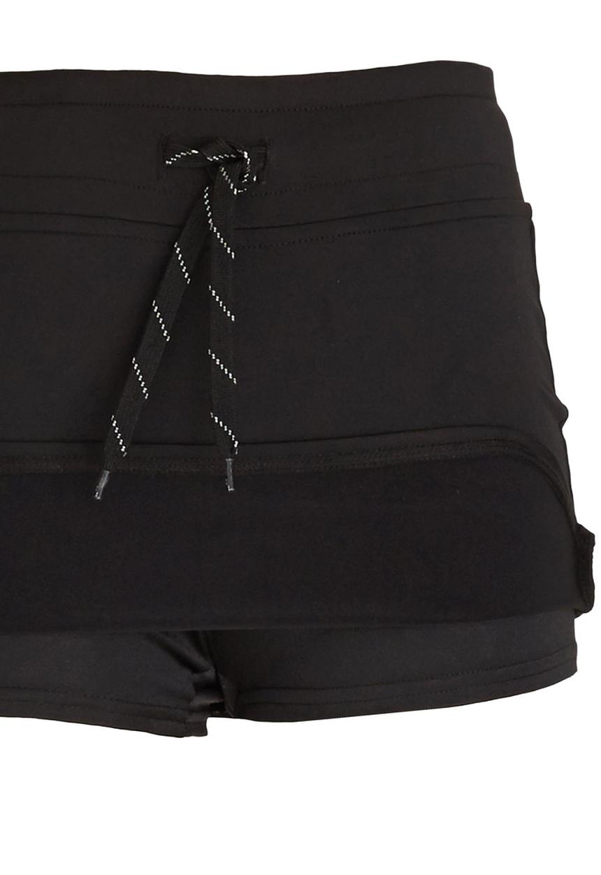Lithe - Poly Spandex Mini Skirt Black