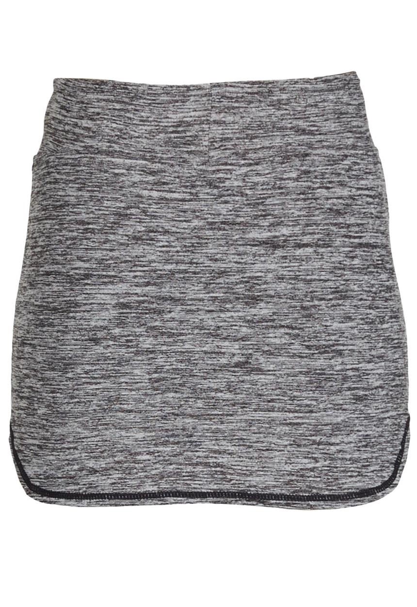 Lithe - Poly Spandex Mini Skirt Grey