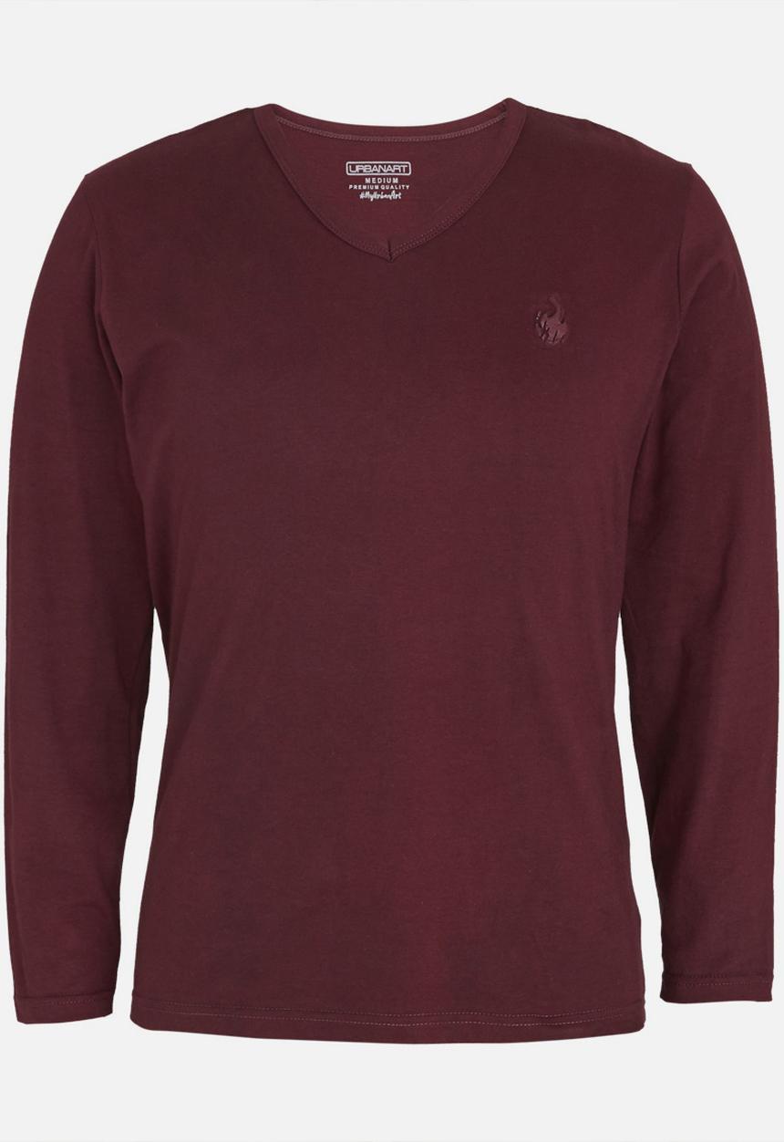 UrbanArt - Zander Crew Neck Top Burgundy