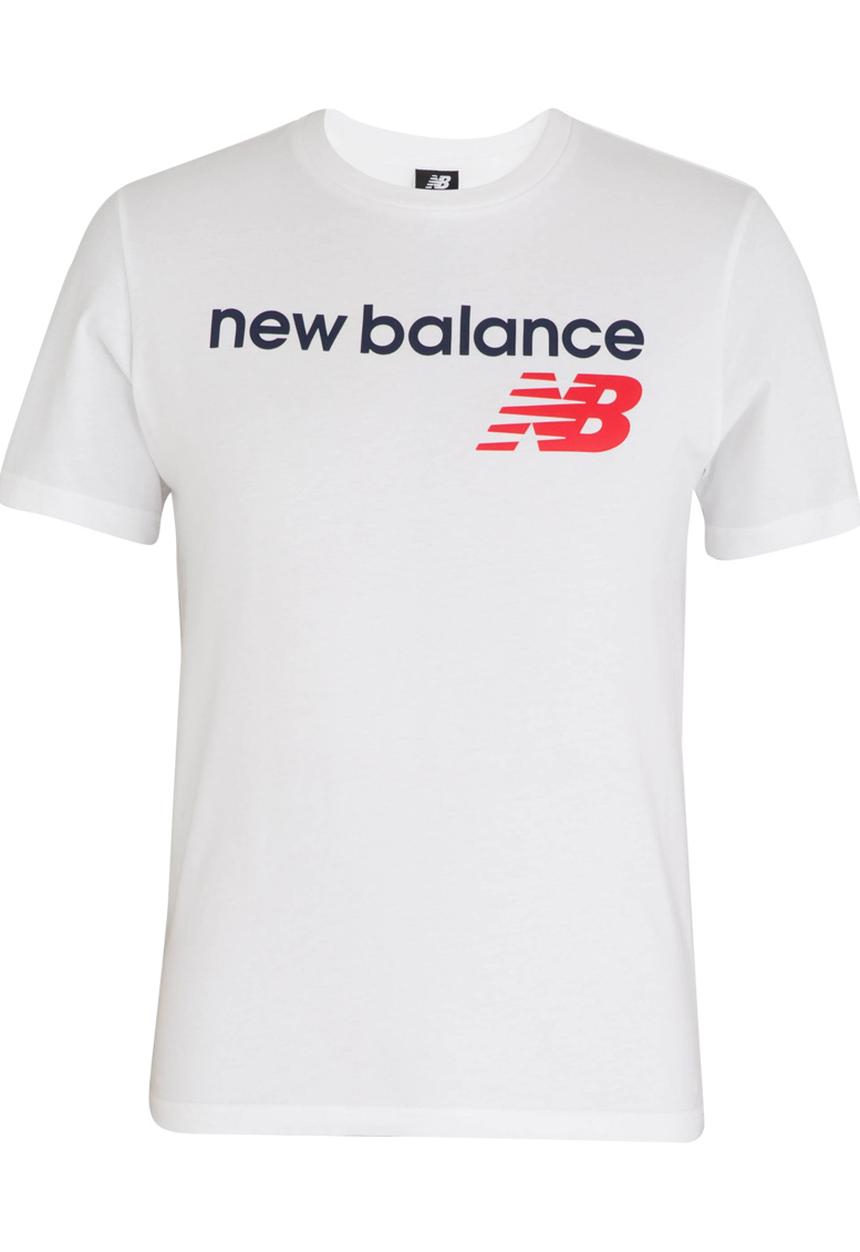 New Balance  - Athletics Main Logo Tee White
