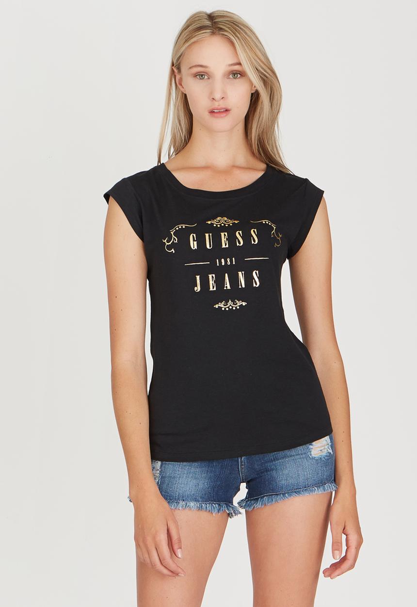 GUESS - Raw Edge Muscle Tee Black