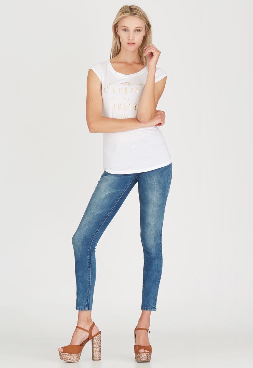 GUESS - Raw Edge Muscle Tee White