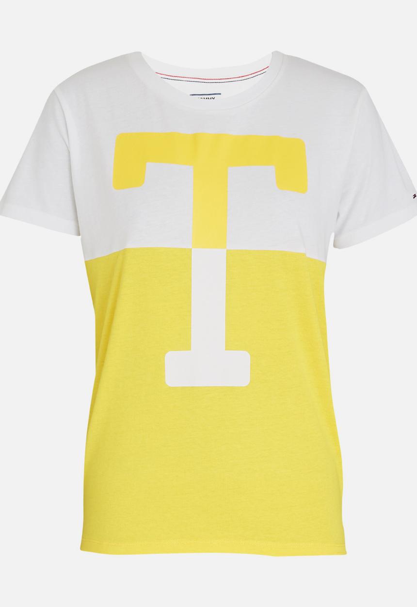 Tommy Hilfiger - Short Sleeve Tee Yellow and White