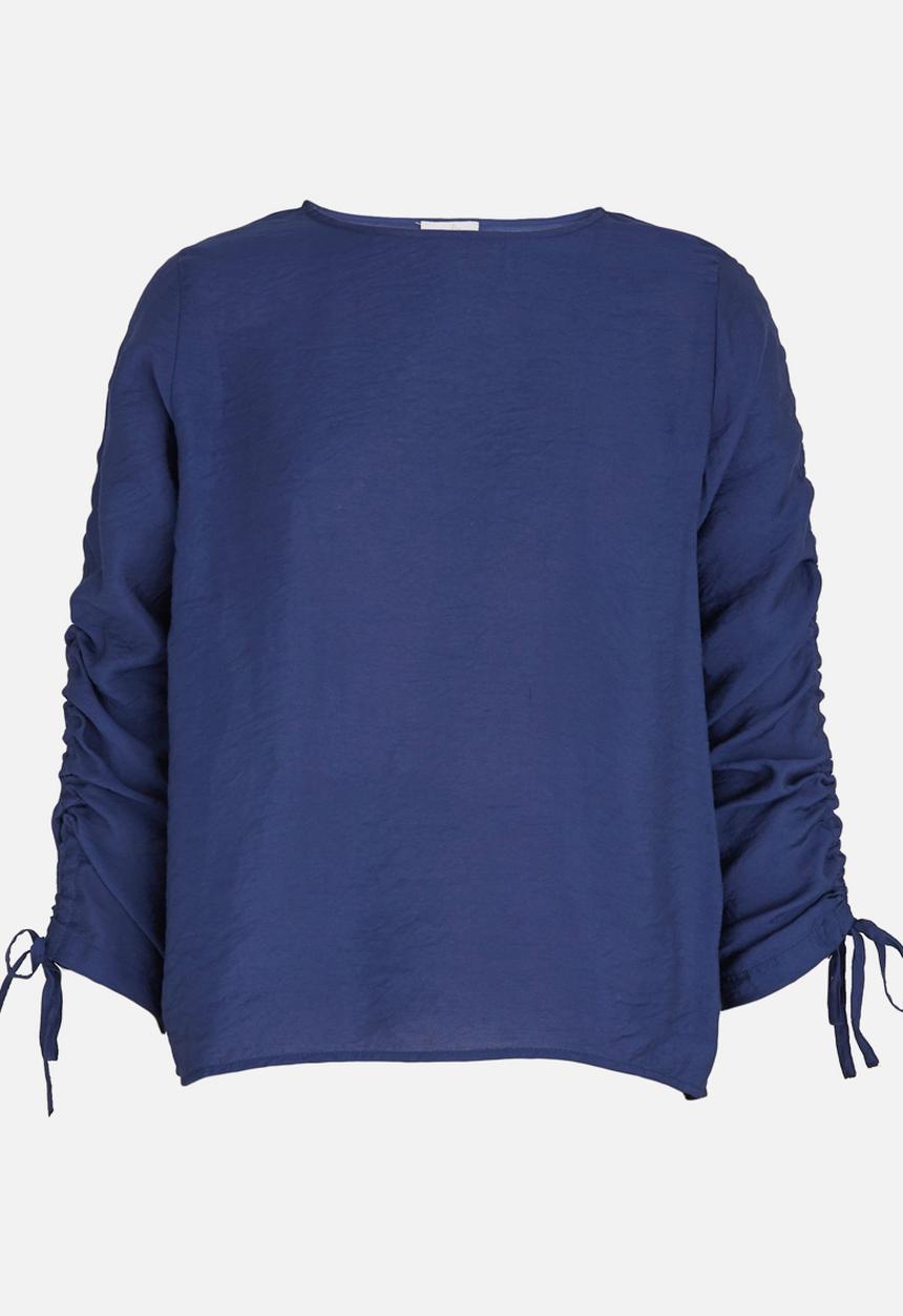 edit - Long Sleeve Blouse with Drawcord Navy