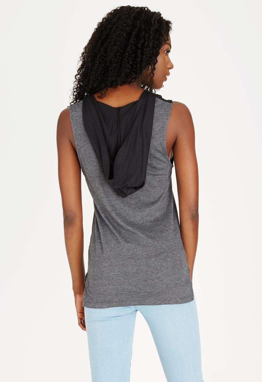 Fox - Shadow Cat Hooded Tank Mid Grey