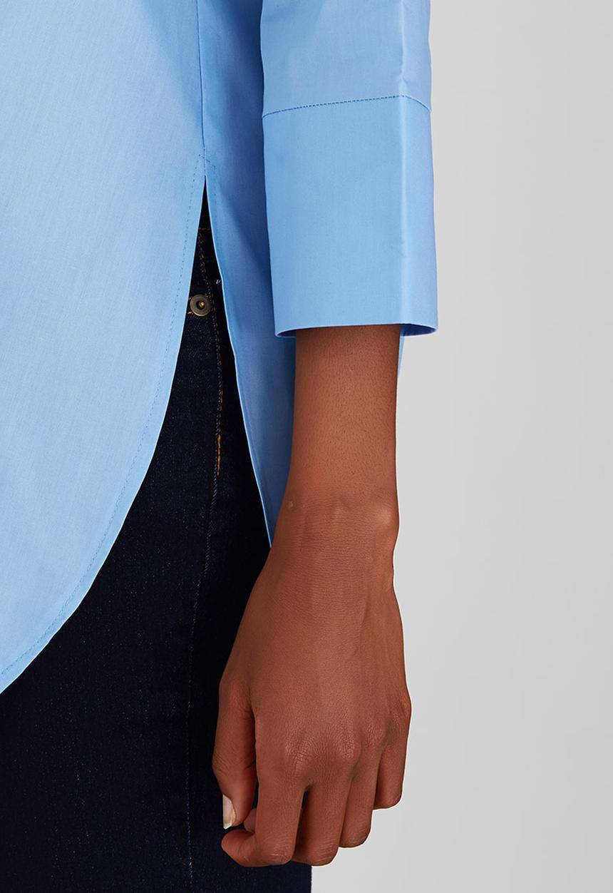 edit Maternity - Longer Length Shirt Pale Blue